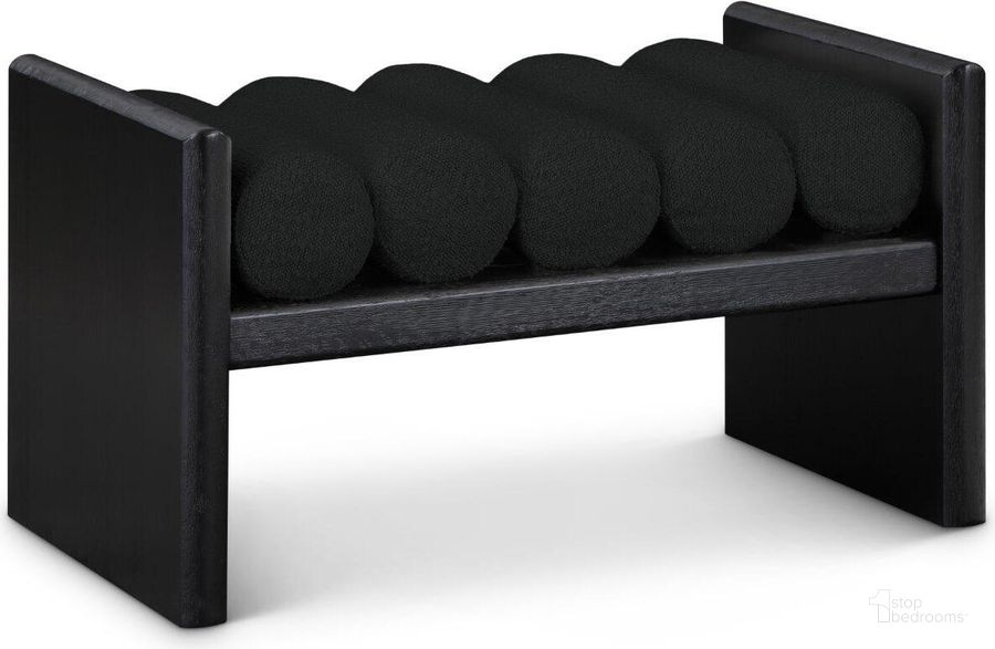 The appearance of Waverly Black Bench 176Black designed by Meridian in the modern / contemporary interior design. This black piece of furniture  was selected by 1StopBedrooms from Waverly Collection to add a touch of cosiness and style into your home. Sku: 176Black. Product Type: Bench. Material: Rubberwood. Image1
