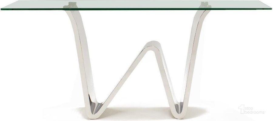 The appearance of Waverly Glass Console Table designed by Sharelle Furnishings in the modern / contemporary interior design. This stainless steel piece of furniture  was selected by 1StopBedrooms from Waverly Collection to add a touch of cosiness and style into your home. Sku: WAVERLY-GL-CONSOLE. Product Type: Console Table. Image1
