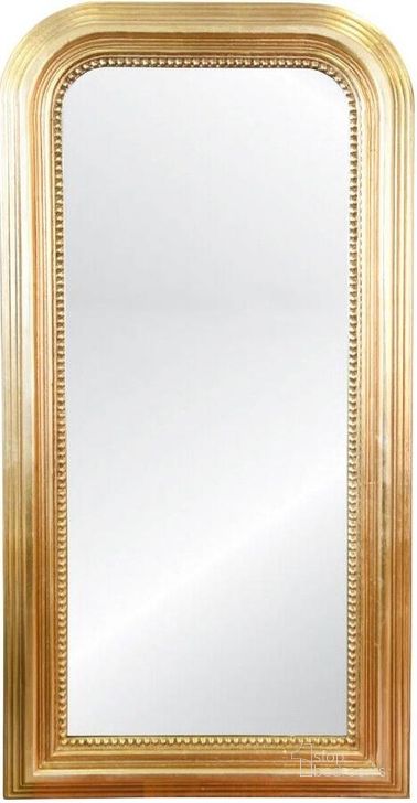 The appearance of Waverly Gold Leaf Floor Mirror designed by Worlds Away in the modern / contemporary interior design. This gold piece of furniture  was selected by 1StopBedrooms from Waverly Collection to add a touch of cosiness and style into your home. Sku: WAVERLY GL. Material: Wood. Product Type: Mirror.