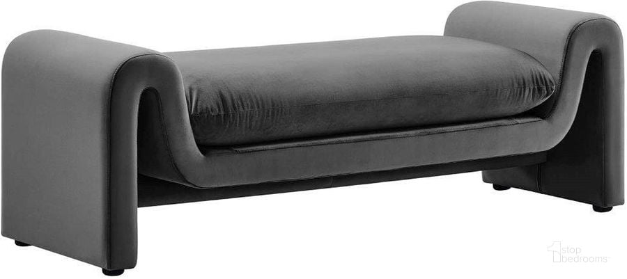 The appearance of Waverly Performance Velvet Bench In Gray designed by Modway in the modern / contemporary interior design. This gray piece of furniture  was selected by 1StopBedrooms from Waverly Collection to add a touch of cosiness and style into your home. Sku: EEI-6380-GRY. Product Type: Bench. Material: Plywood. Image1
