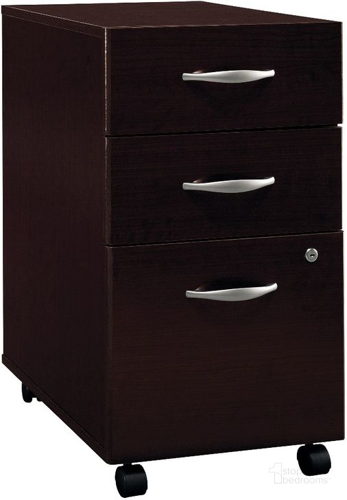 The appearance of WC12953 Series C Mocha Cherry Mobile Pedestal designed by Bush Furniture in the modern / contemporary interior design. This brown piece of furniture  was selected by 1StopBedrooms from  to add a touch of cosiness and style into your home. Sku: WC12953. Material: Wood. Product Type: Mobile Filing Cabinet. Image1