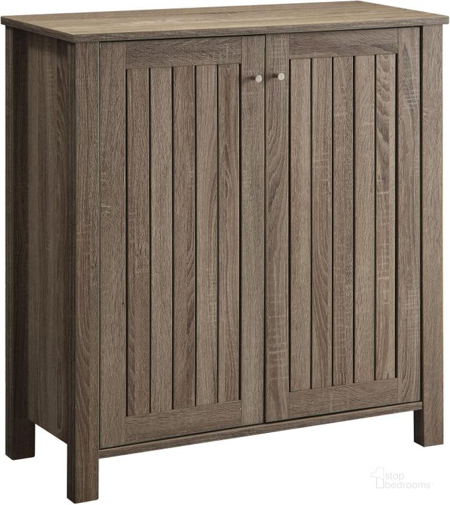 The appearance of Weathered Grey Door Shoe Cabinet designed by Coaster in the traditional interior design. This brown piece of furniture  was selected by 1StopBedrooms from Weathered Collection to add a touch of cosiness and style into your home. Sku: 950551. Material: Wood. Product Type: Shoe Cabinet. Image1