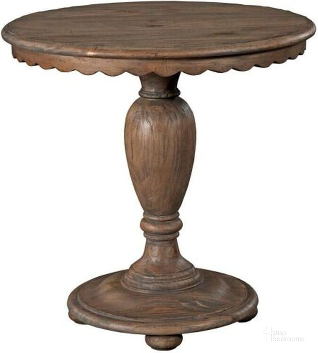 The appearance of Weatherford Heather Accent Table designed by Kincaid in the transitional interior design. This brown piece of furniture  was selected by 1StopBedrooms from Weatherford Collection to add a touch of cosiness and style into your home. Sku: 76-020. Table Top Shape: Triangular. Material: Wood. Product Type: Accent Table. Image1