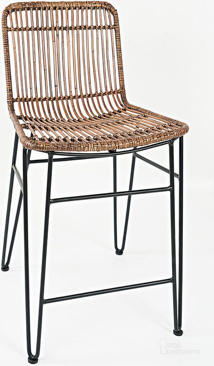 The appearance of Weaver Hairpin Rattan Counter Barstool (Set Of 2) designed by Jofran in the transitional interior design. This brown piece of furniture  was selected by 1StopBedrooms from Weaver Collection to add a touch of cosiness and style into your home. Sku: 1904-BS355KD. Material: Rattan. Product Type: Barstool. Image1