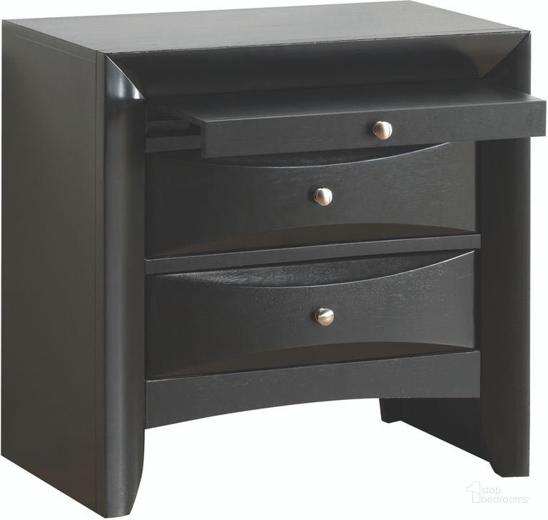 The appearance of Glory Furniture G1500 Nightstand in Black designed by Glory in the traditional interior design. This black piece of furniture  was selected by 1StopBedrooms from G1500 Collection to add a touch of cosiness and style into your home. Sku: G1500-N-Nightstand. Material: Wood. Product Type: Nightstand. Image1