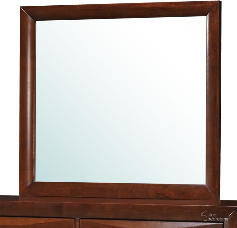 The appearance of Glory Furniture G1550 Mirror in Cherry designed by Glory in the traditional interior design. This cherry piece of furniture  was selected by 1StopBedrooms from G1550 Collection to add a touch of cosiness and style into your home. Sku: G1550-M-Mirror. Material: Glass. Product Type: Dresser Mirror. Image1