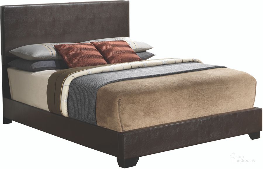 The appearance of Glory Furniture G1800 King Upholstered Bed in Cappucino designed by Glory in the traditional interior design. This cappuccino piece of furniture  was selected by 1StopBedrooms from G1800 Collection to add a touch of cosiness and style into your home. Sku: G1800-KB-UP-King  Bed. Bed Type: Panel Bed. Material: Leather. Product Type: Panel Bed. Bed Size: King. Image1