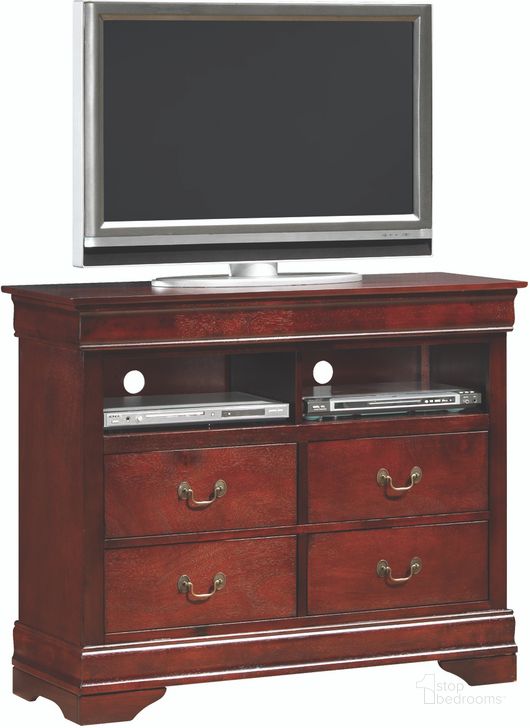 The appearance of Glory Furniture G3100 TV Chest in Cherry designed by Glory in the modern / contemporary interior design. This cherry piece of furniture  was selected by 1StopBedrooms from G3100 Collection to add a touch of cosiness and style into your home. Sku: G3100-TV-Media Chest. Material: Glass. Product Type: Media Chest. Image1