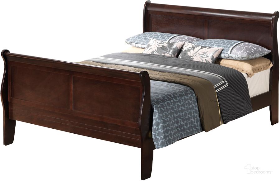 The appearance of Glory Furniture G3125 Queen Sleigh Bed in Cappuccino designed by Glory in the traditional interior design. This cappuccino piece of furniture  was selected by 1StopBedrooms from G3125 Collection to add a touch of cosiness and style into your home. Sku: G3125A-QB-Queen Bed  Headboard & Footboard;G3125A-QB-Queen Bed  Rails. Bed Type: Sleigh Bed. Material: Wood. Product Type: Sleigh Bed. Bed Size: Queen. Image1