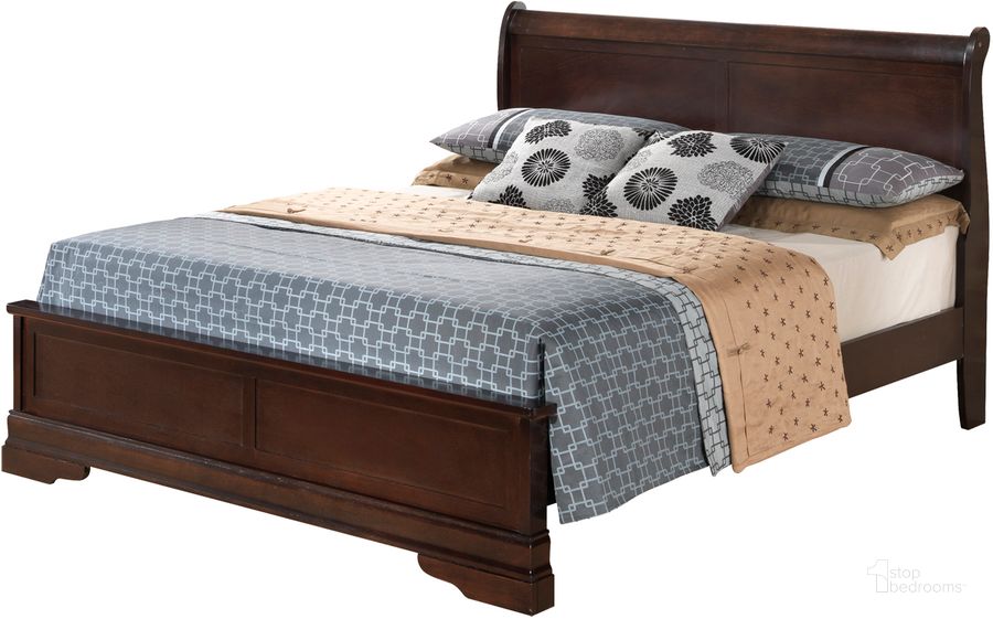 The appearance of Glory Furniture G3125 Queen Low Profile Bed in Cappuccino designed by Glory in the traditional interior design. This cappuccino piece of furniture  was selected by 1StopBedrooms from G3125 Collection to add a touch of cosiness and style into your home. Sku: G3125E-QB3-Queen  Bed  Headboard;G3125E-QB3-Queen  Bed  Footboard;G3125E-QB3-Queen Bed  Rails. Bed Type: Sleigh Bed. Material: Wood. Product Type: Sleigh Bed. Bed Size: Queen.