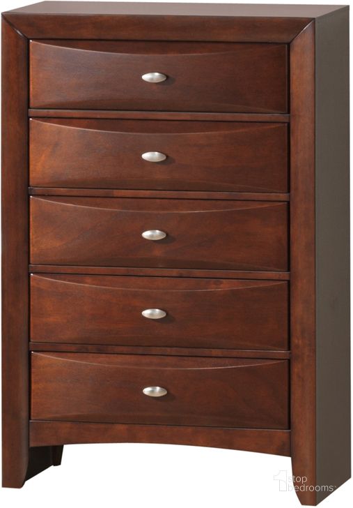 The appearance of Global Furniture Linda 5 Drawer Chest in Merlot designed by Global Furniture USA in the modern / contemporary interior design. This brown piece of furniture  was selected by 1StopBedrooms from Linda Collection to add a touch of cosiness and style into your home. Sku: LINDA(FD0011B)-M-CH (M). Material: Wood. Product Type: Chest. Image1
