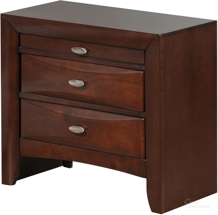The appearance of Global Furniture Linda 2 Drawer Nightstand in Merlot designed by Global Furniture USA in the modern / contemporary interior design. This brown piece of furniture  was selected by 1StopBedrooms from Linda Collection to add a touch of cosiness and style into your home. Sku: LINDA(FD0011B)-M-NS (M). Material: Wood. Product Type: Nightstand. Image1