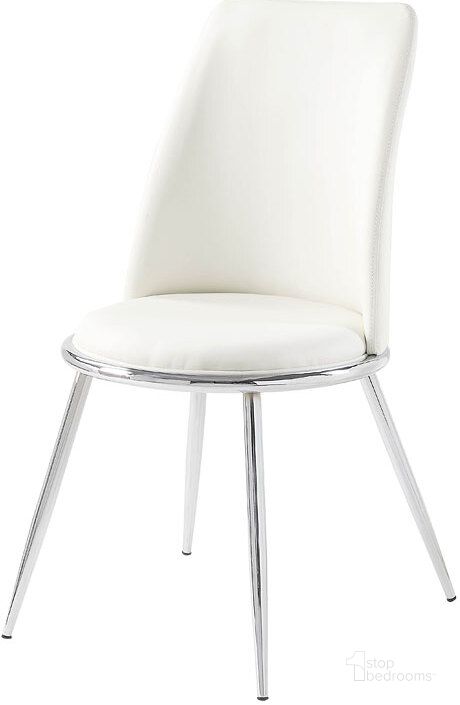 The appearance of Weizor Side Chair (Set of 2) designed by ACME in the modern / contemporary interior design. This white piece of furniture  was selected by 1StopBedrooms from Weizor Collection to add a touch of cosiness and style into your home. Sku: 77152. Material: Metal. Product Type: Dining Chair. Image1