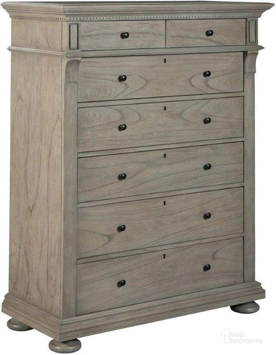 The appearance of Wellington Estates Bedroom Chest designed by Hekman in the rustic / southwestern interior design. This gray piece of furniture  was selected by 1StopBedrooms from Wellington Collection to add a touch of cosiness and style into your home. Sku: 25261. Product Type: Chest. Image1