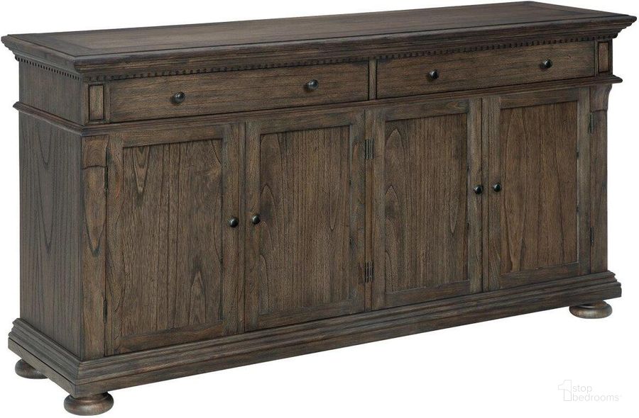 The appearance of Wellington Estates Java Dining Buffet designed by Hekman in the rustic / southwestern interior design. This dark brown piece of furniture  was selected by 1StopBedrooms from Wellington Collection to add a touch of cosiness and style into your home. Sku: 25426. Product Type: Buffet.