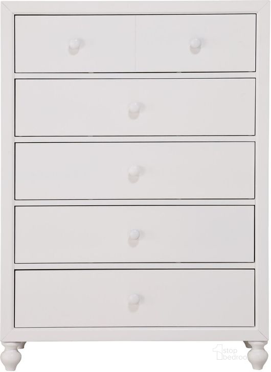 The appearance of Wellsummer White Chest designed by Homelegance in the transitional interior design. This white piece of furniture  was selected by 1StopBedrooms from Wellsummer Collection to add a touch of cosiness and style into your home. Sku: 1803W-9. Material: Wood. Product Type: Chest. Image1
