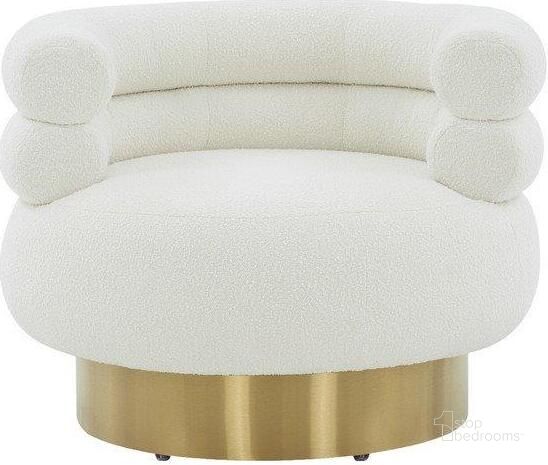 The appearance of Wendell Swivel Chair In Ivory and Gold designed by Safavieh Couture in the modern / contemporary interior design. This ivory and gold piece of furniture  was selected by 1StopBedrooms from Wendell Collection to add a touch of cosiness and style into your home. Sku: SFV4802A. Material: Wood. Product Type: Swivel Chair. Image1