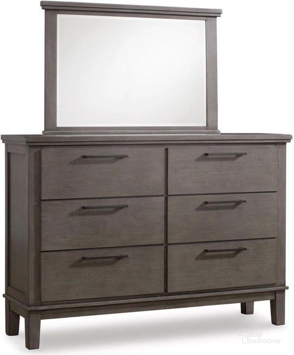 The appearance of Wendsby Gray Dresser and Mirror designed by Artisan Elegance in the modern / contemporary interior design. This gray piece of furniture  was selected by 1StopBedrooms from Wendsby Collection to add a touch of cosiness and style into your home. Sku: B649-31;B649-36. Material: Wood. Product Type: Dresser and Mirror. Image1