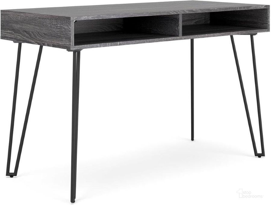 The appearance of Wentwood Charcoal/Black Home Office Desk & Hutch 0qd24495259 designed by FineForm in the modern / contemporary interior design. This charcoal/black piece of furniture  was selected by 1StopBedrooms from Wentwood Collection to add a touch of cosiness and style into your home. Sku: H449-114. Material: Metal. Product Type: Home Office Desk. Image1