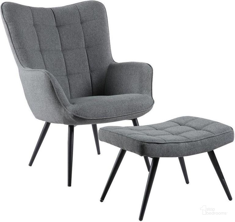 The appearance of West China 29 Inch Fabric Accent Chair And Ottoman Set In Gray designed by Best Master Furniture in the modern / contemporary interior design. This gray piece of furniture  was selected by 1StopBedrooms from West Palm Collection to add a touch of cosiness and style into your home. Sku: WX2931. Material: Fabric. Product Type: Accent Chair. Image1