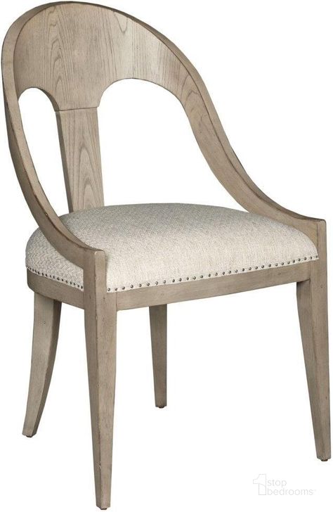 The appearance of West Fork Aged Taupe Newport Host Chair Set Of 2 designed by American Drew in the transitional interior design. This beige piece of furniture  was selected by 1StopBedrooms from West Fork Collection to add a touch of cosiness and style into your home. Sku: 924-622. Material: Wood. Product Type: Dining Chair.