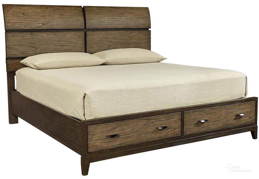 The appearance of Westlake California King Sleigh Bed In Medium Brown designed by Aspenhome in the modern / contemporary interior design. This medium brown piece of furniture  was selected by 1StopBedrooms from Westlake Collection to add a touch of cosiness and style into your home. Sku: I205-404;I205-407;I205-410. Bed Type: Storage Bed. Material: Wood. Product Type: Storage Bed. Bed Size: California King. Image1