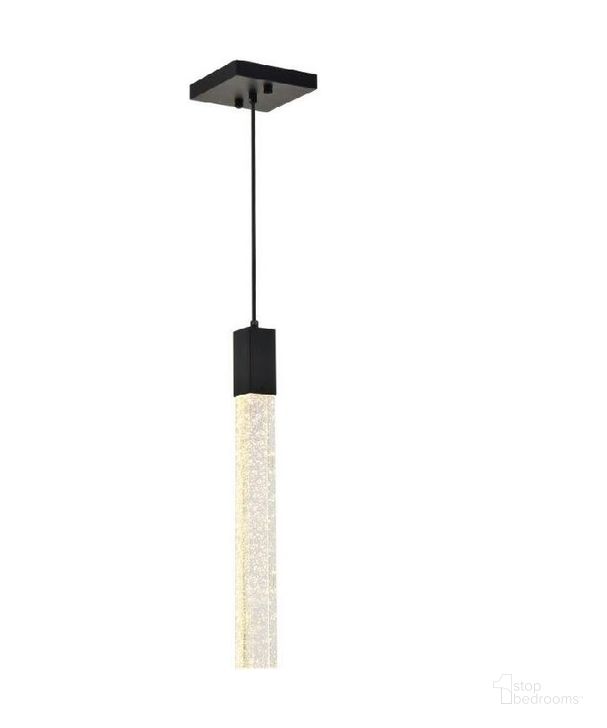 The appearance of Weston 1 Light Pendant In Black designed by Elegant Lighting in the transitional interior design. This black piece of furniture  was selected by 1StopBedrooms from Weston Collection to add a touch of cosiness and style into your home. Sku: 2066D5BK. Material: Metal. Product Type: Pendant Lighting. Image1