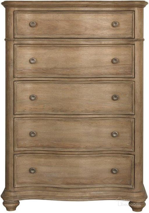 The appearance of Weston Hills 5 Drawer Chest designed by Pulaski in the traditional interior design. This natural piece of furniture  was selected by 1StopBedrooms from Weston Collection to add a touch of cosiness and style into your home. Sku: P293124. Material: Wood. Product Type: Chest. Image1