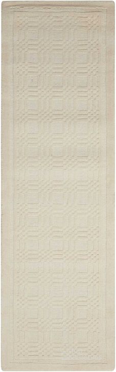 The appearance of Westport Ivory 8 Runner Area Rug designed by Nourison in the transitional interior design. This ivory piece of furniture  was selected by 1StopBedrooms from Westport Collection to add a touch of cosiness and style into your home. Sku: 99446202703. Material: Wool. Product Type: Area Rugs. Image1