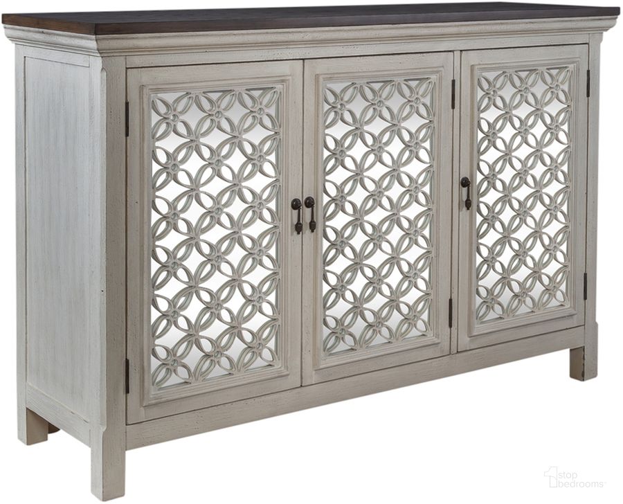The appearance of Westridge 3 Door Accent Cabinet designed by Liberty in the transitional interior design. This gray piece of furniture  was selected by 1StopBedrooms from Westridge Collection to add a touch of cosiness and style into your home. Sku: 2012W-AC5636. Material: Wood Veneer. Product Type: Accent Cabinet. Image1