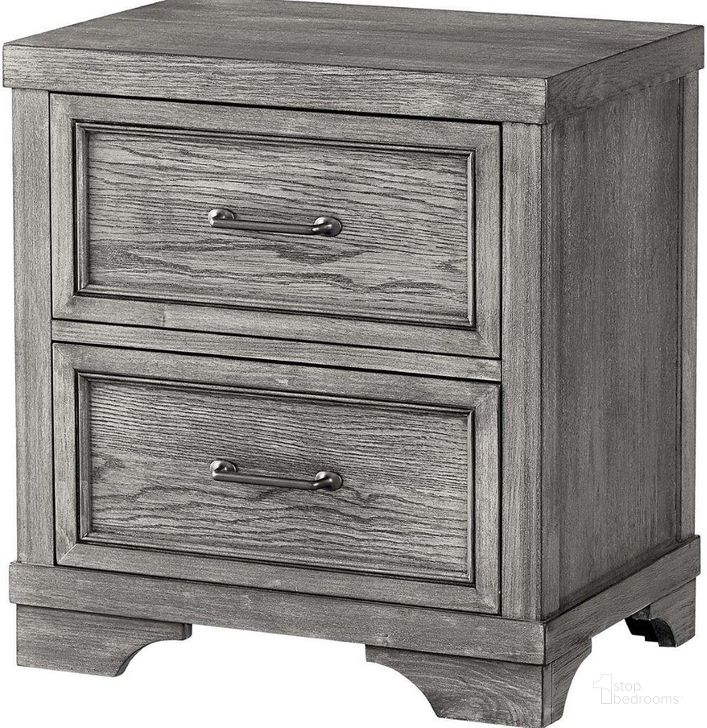 The appearance of Westwood Design Foundry 2 Drawer Nightstand in Brushed Pewter designed by Westwood Design in the modern / contemporary interior design. This pewter piece of furniture  was selected by 1StopBedrooms from Foundry Collection to add a touch of cosiness and style into your home. Sku: FN-NS-27072D-BPT. Material: Wood. Product Type: Nightstand.