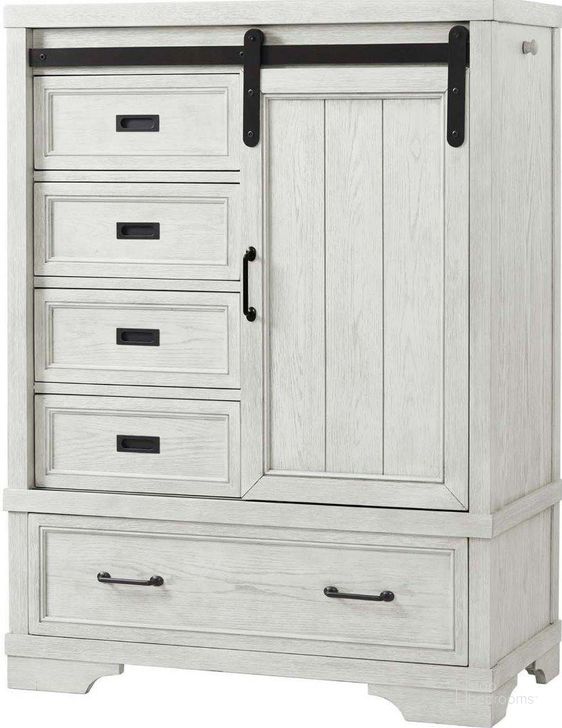 The appearance of Westwood Design Foundry Chifferobe in White Dove designed by Westwood Design in the modern / contemporary interior design. This white piece of furniture  was selected by 1StopBedrooms from Foundry Collection to add a touch of cosiness and style into your home. Sku: FN-CF-2725SD-WDV. Material: Wood. Product Type: Chest.