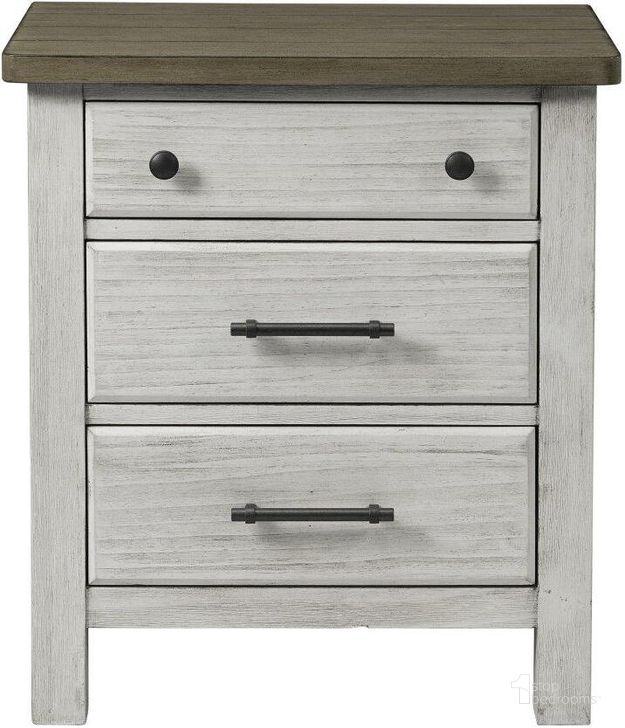 The appearance of Westwood Design Timber Ridge Nightstand In Weathered Washed Sierra designed by Westwood Design in the modern / contemporary interior design. This white piece of furniture  was selected by 1StopBedrooms from Monterey Collection to add a touch of cosiness and style into your home. Sku: TI-NS-67072D-WWS. Material: Wood. Product Type: Nightstand. Image1