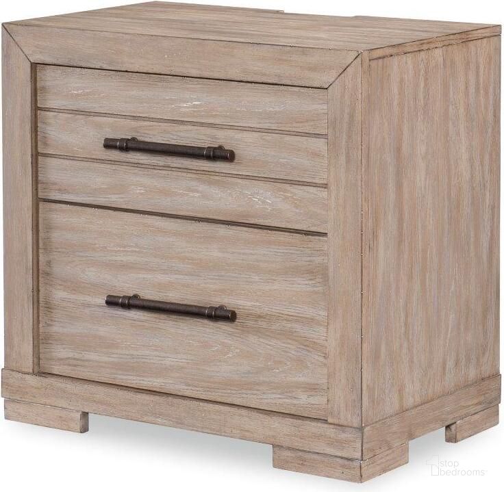 The appearance of Westwood Light Weathered Oak Nightstand designed by Legacy Classic in the modern / contemporary interior design. This weathered oak piece of furniture  was selected by 1StopBedrooms from Westwood Collection to add a touch of cosiness and style into your home. Sku: 1732-3100. Product Type: Nightstand. Material: Wood Veneer. Image1