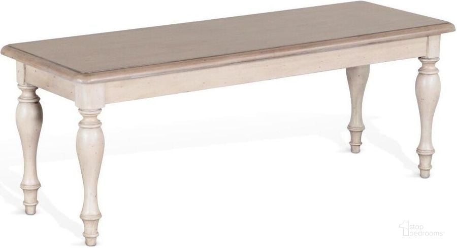 The appearance of Westwood Village Bench designed by Sunny Design in the coastal interior design. This white and taupe piece of furniture  was selected by 1StopBedrooms from Westwood Collection to add a touch of cosiness and style into your home. Sku: 1611WV. Material: Wood. Product Type: Dining Bench. Image1