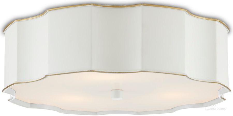 The appearance of Wexford White Flush Mount designed by Currey & Company in the modern / contemporary interior design. This white piece of furniture  was selected by 1StopBedrooms from Wexford Collection to add a touch of cosiness and style into your home. Sku: 9999-0067. Material: Metal. Product Type: Flush Mount. Image1