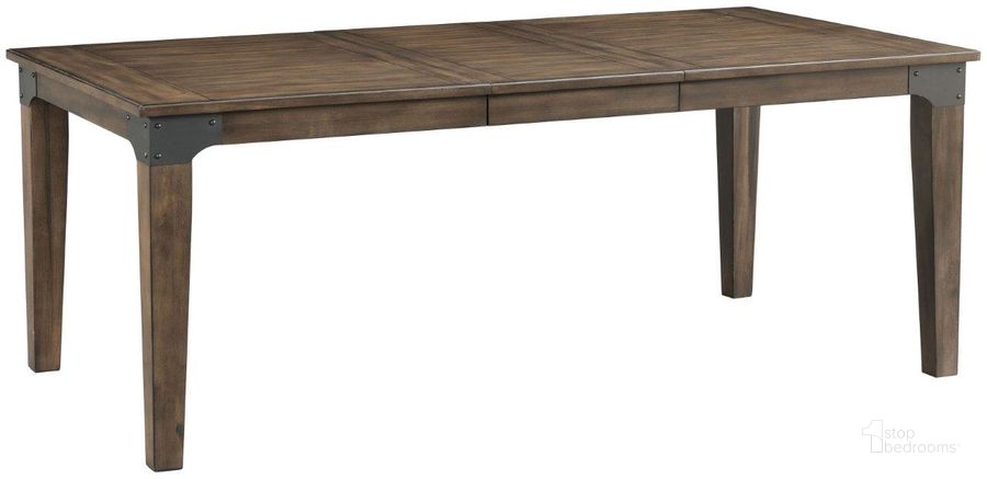 The appearance of Whiskey River Gun Powder Gray Extendable Dining Table designed by Intercon in the industrial interior design. This brown piece of furniture  was selected by 1StopBedrooms from Whiskey River Collection to add a touch of cosiness and style into your home. Sku: WY-TA-4278-GPG-C. Table Base Style: Legs. Product Type: Dining Table. Table Top Shape: Rectangular. Size: 42". Image1