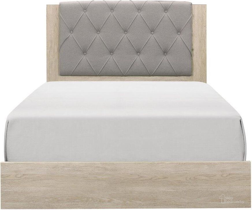 The appearance of Whiting Cream Full Panel Bed In A Box designed by Homelegance in the transitional interior design. This beige piece of furniture  was selected by 1StopBedrooms from Whiting Collection to add a touch of cosiness and style into your home. Sku: 1524F-1. Bed Type: Panel Bed. Product Type: Panel Bed. Bed Size: Full. Material: Textured. Image1