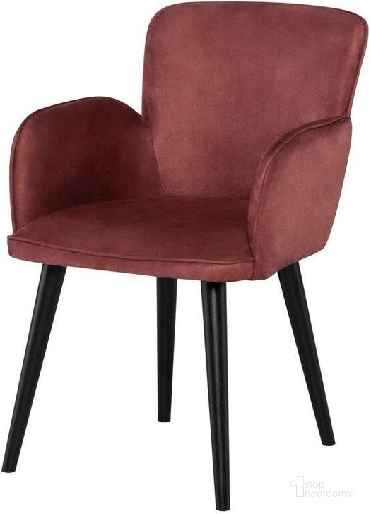 The appearance of Willa Dining Chair In Chianti Microsuede designed by Nuevo in the modern / contemporary interior design. This chianti piece of furniture  was selected by 1StopBedrooms from Willa Collection to add a touch of cosiness and style into your home. Sku: HGSN363. Material: Fabric. Product Type: Dining Chair. Image1