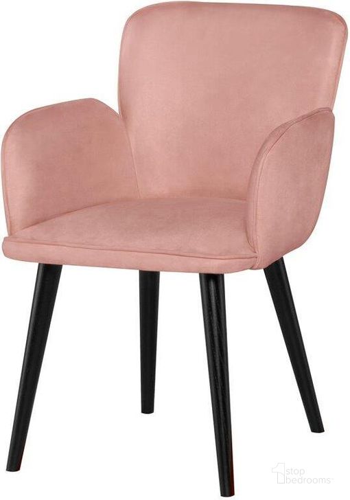 The appearance of Willa Dining Chair In Petal Microsuede designed by Nuevo in the modern / contemporary interior design. This petal piece of furniture  was selected by 1StopBedrooms from Willa Collection to add a touch of cosiness and style into your home. Sku: HGSN364. Material: Fabric. Product Type: Dining Chair.