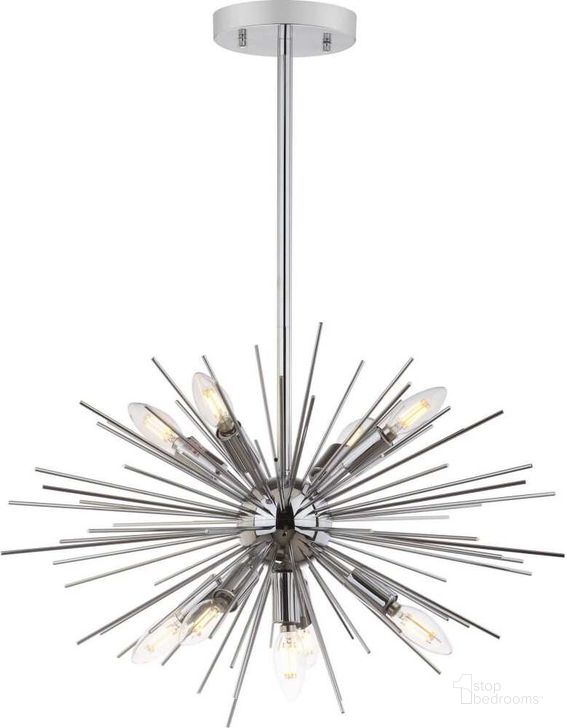 The appearance of Willa Silver Pendant designed by Safavieh in the modern / contemporary interior design. This silver piece of furniture  was selected by 1StopBedrooms from Safavieh PND Collection to add a touch of cosiness and style into your home. Sku: PND4021A. Product Type: Pendant Lighting. Material: Chrome. Image1