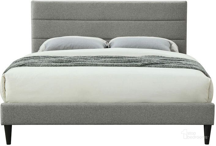 The appearance of Willa Upholstered Bed (Full) designed by Bernards in the modern / contemporary interior design. This gray piece of furniture  was selected by 1StopBedrooms from Willa Collection to add a touch of cosiness and style into your home. Sku: 1138-104. Bed Type: Platform Bed. Material: Polyester. Product Type: Platform Bed. Bed Size: Full. Image1