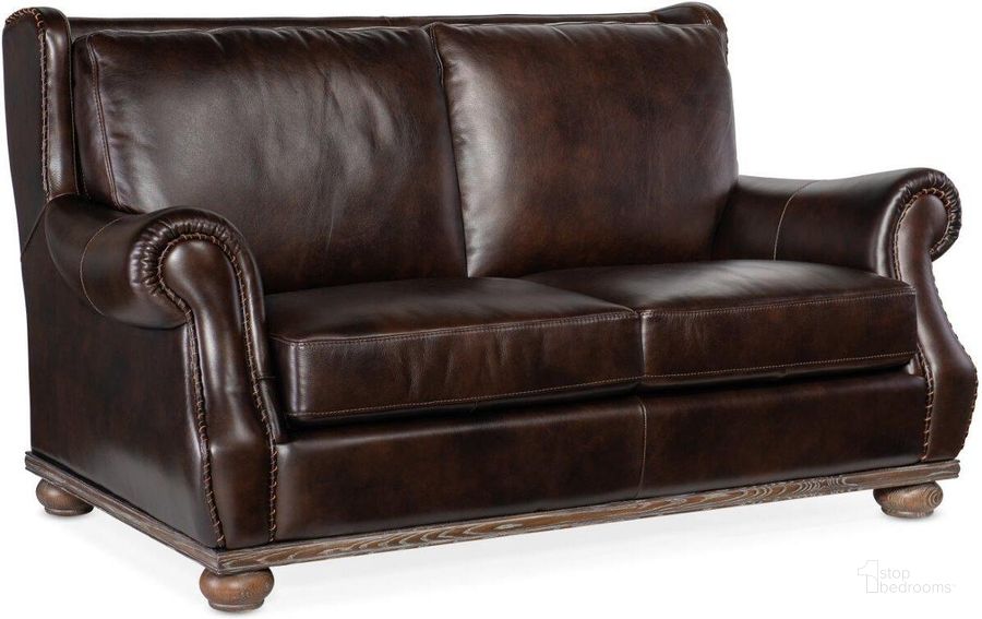 The appearance of William Stationary Loveseat SS707-02-089 designed by Hooker in the traditional interior design. This dark wood piece of furniture  was selected by 1StopBedrooms from William Collection to add a touch of cosiness and style into your home. Sku: SS707-02-089. Material: Leather. Product Type: Loveseat. Image1