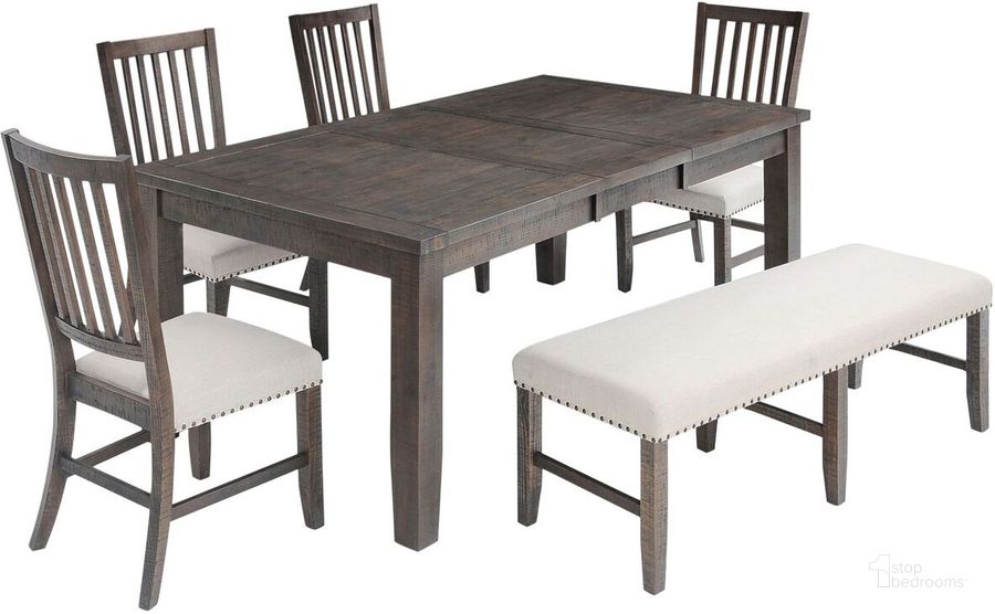 The appearance of Willow Creek Rustic Distressed 78 Inch Six-Piece Dining Set With Bench In Brown designed by Jofran in the rustic / southwestern interior design. This brown piece of furniture  was selected by 1StopBedrooms from Willow Creek Collection to add a touch of cosiness and style into your home. Sku: 2021-78D-6. Material: Wood. Product Type: Dining Room Set. Image1