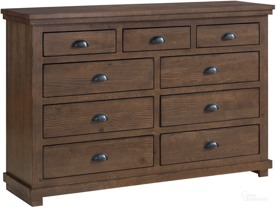 The appearance of Willow Double Drawer Dresser In Auburn Cherry designed by Progressive Furniture in the transitional interior design. This auburn cherry piece of furniture  was selected by 1StopBedrooms from Willow Collection to add a touch of cosiness and style into your home. Sku: B637-23. Product Type: Dresser. Material: MDF. Image1
