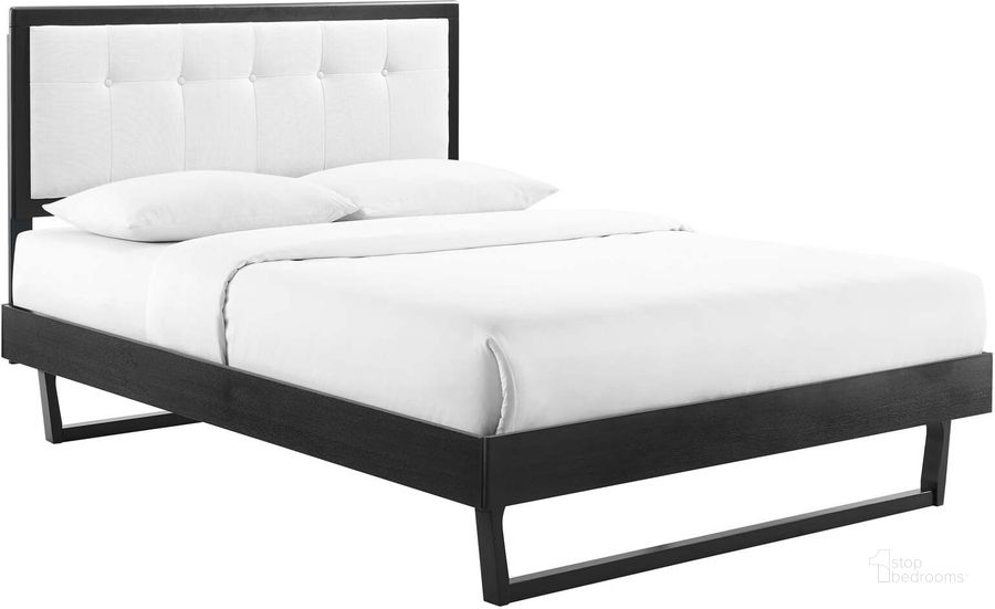 The appearance of Willow Full Wood Platform Bed With Angular Frame MOD-6634-BLK-WHI designed by Modway in the modern / contemporary interior design. This black and white piece of furniture  was selected by 1StopBedrooms from Willow Collection to add a touch of cosiness and style into your home. Sku: MOD-6634-BLK-WHI. Bed Type: Platform Bed. Material: Wood. Product Type: Platform Bed. Bed Size: Full. Image1