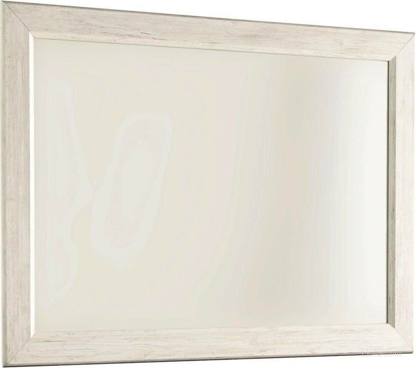 Willowton Dresser and Mirror In White Wash by Ashley Furniture