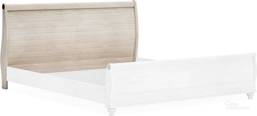 The appearance of Willowton Whitewash Queen Sleigh Headboard Only designed by Signature Design by Ashley in the transitional interior design. This white wash piece of furniture  was selected by 1StopBedrooms from Willowton Collection to add a touch of cosiness and style into your home. Sku: B267-77. Material: Wood. Product Type: Headboard. Bed Size: Queen.