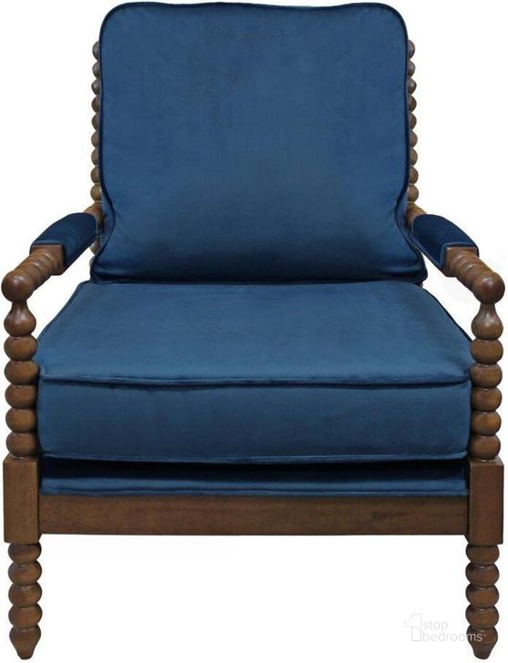 The appearance of Windsor Royal Blue Velvet Fabric Occasional Chair In Royal Blue designed by Moti in the modern / contemporary interior design. This royal blue piece of furniture  was selected by 1StopBedrooms from Windsor Collection to add a touch of cosiness and style into your home. Sku: 88023072. Material: Wood. Product Type: Accent Chair. Image1