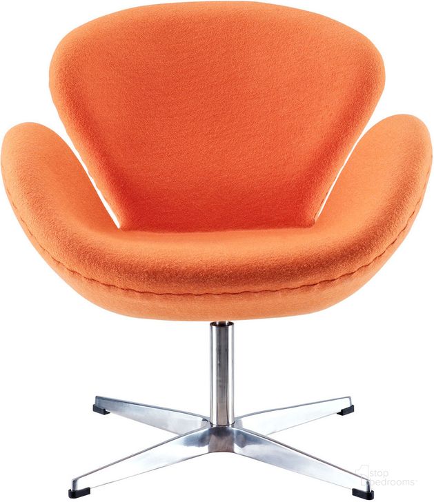 The appearance of Wing Upholstered Fabric Chair In Orange designed by Modway in the  interior design. This orange piece of furniture  was selected by 1StopBedrooms from Wing Collection to add a touch of cosiness and style into your home. Sku: EEI-137-ORA. Product Type: Chair. Material: Foam. Image1
